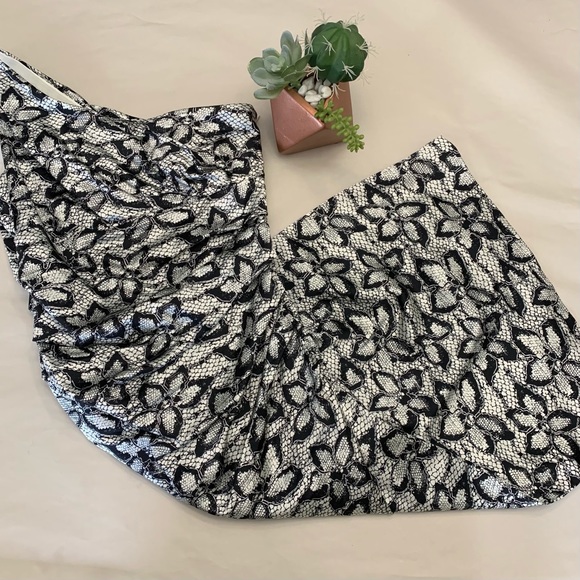 Suzi Chin One Shoulder Floral Silky Party Dress 6 - Picture 3 of 16